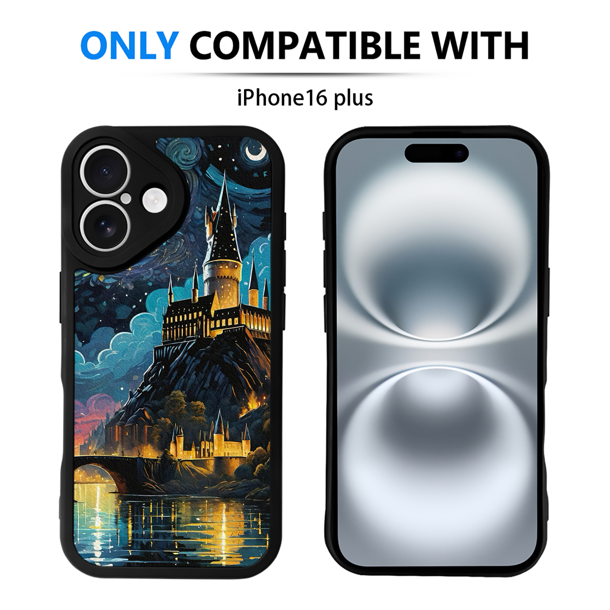 （画像用） Harry Potter ハリー・ポッターシリーズ 【iPhone 16シリーズ対応】シリコンスマホケース（レザー調） 材質：シリコン